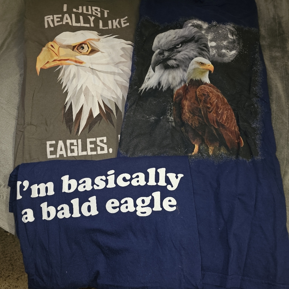 3 Bald Eagle T-Shirts 🦅🇺🇸